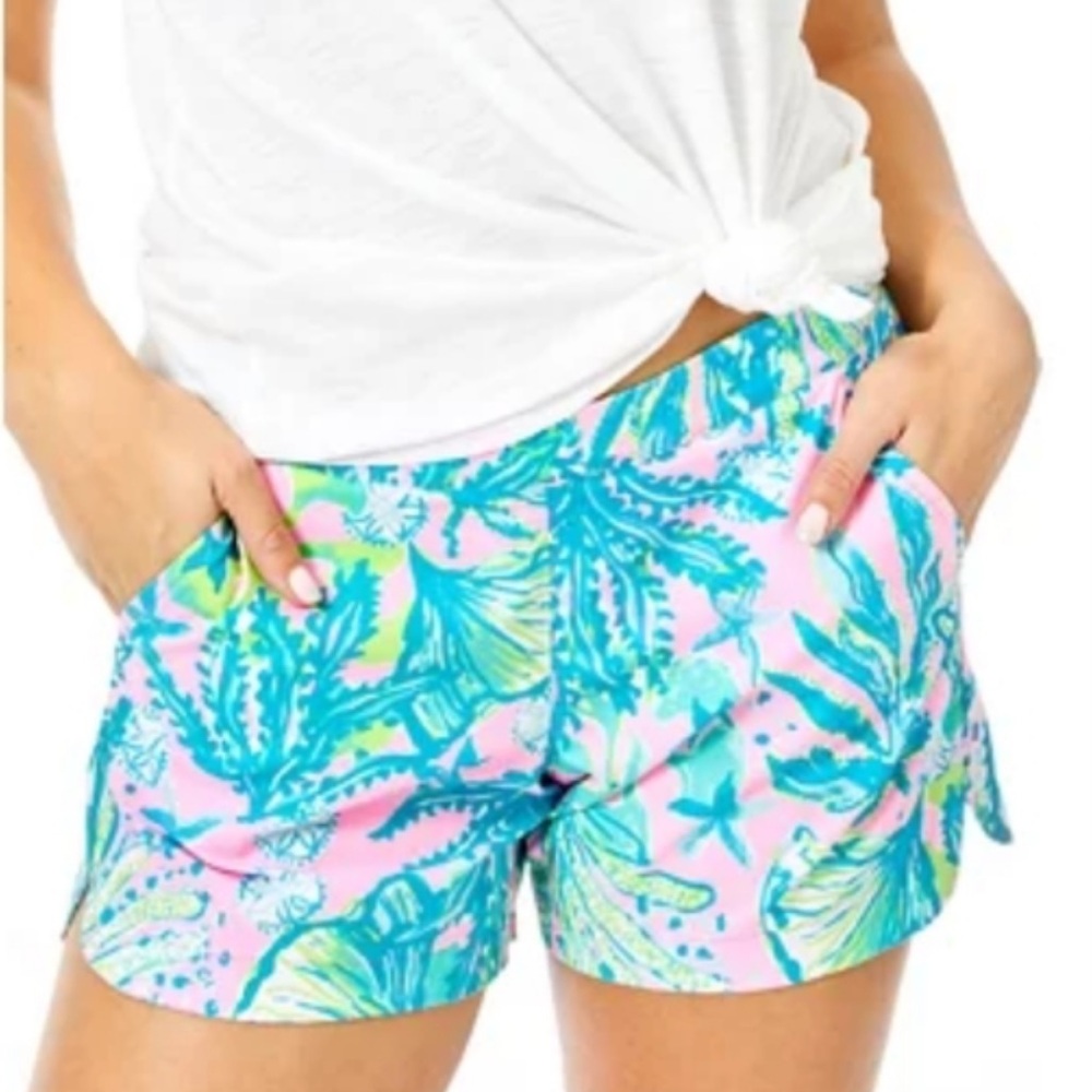 Lilly Pulitzer Ocean View Shorts Mandevilla Baby Hip Nautic